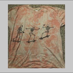 Urban outfitters skeleton tie dye tee